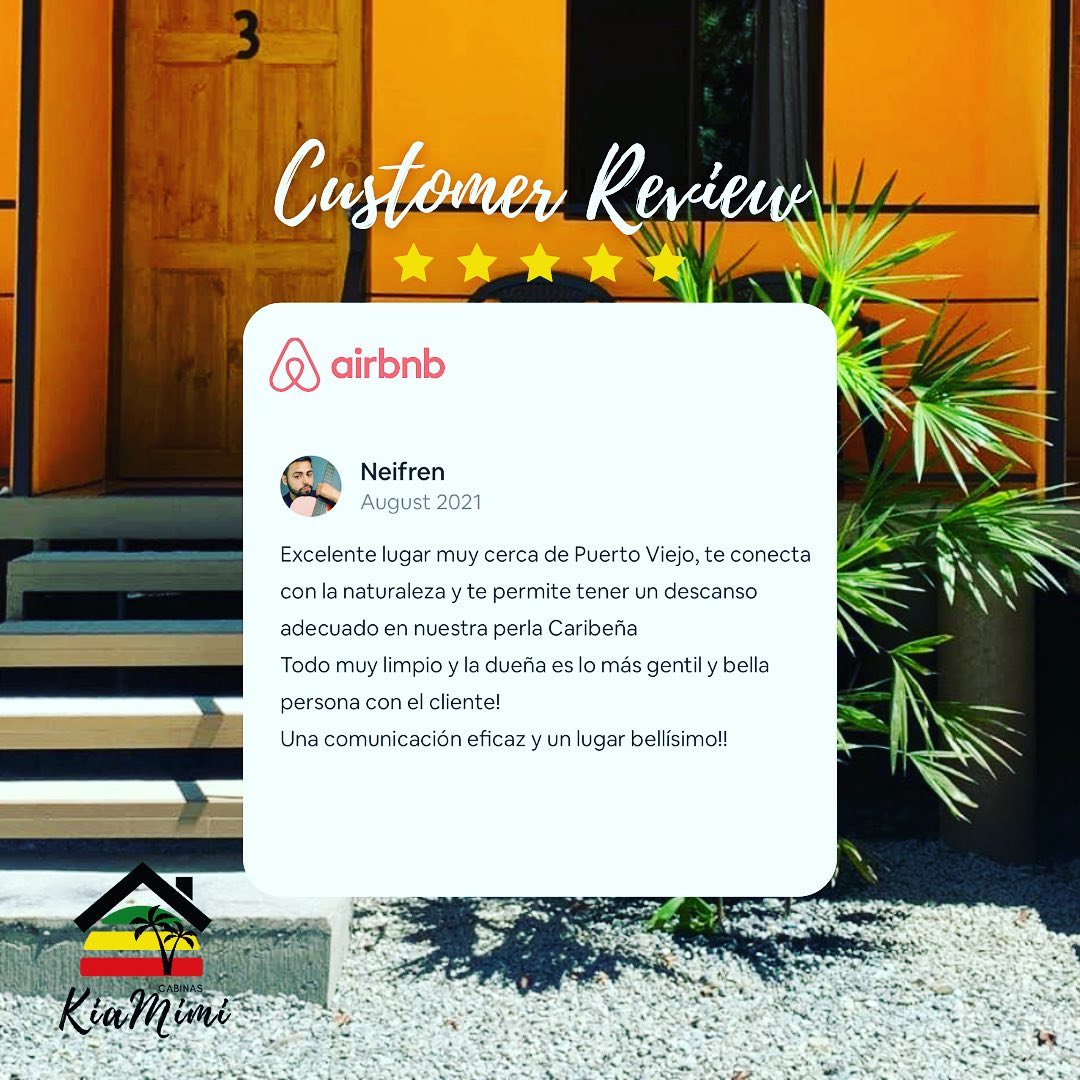 ¡Muchas gracias Neifren! Te esperamos pronto en #CabinasKiaMimi.
.
.
🗓Para reservaciones dale click al 🔗 en la biografía. Información: 8609-2424
.
.
.
#cabinaspuertoviejo #playanegracostarica #puertoviejolimon #beachlife #costarica🇨🇷 #airbnbhost #airbnbexperience